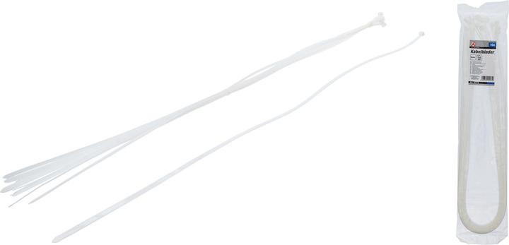 Image du produit BGS Assortiment de colliers plastique blanc 8,0 x 1000 mm 10 pièces (Serre-câbles velcro, 1000 mm, 10 pcs)