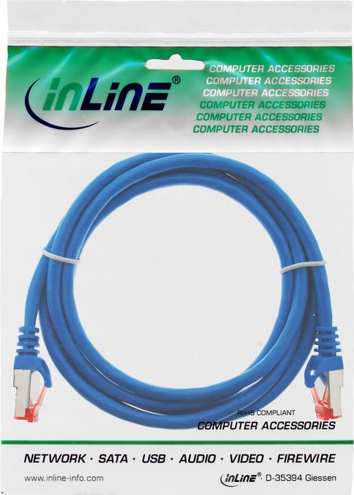 Produktbild InLine 2m Cat.6 Patchkabel 1000 Mbit RJ45 (S/FTP, CAT6, 2 m)