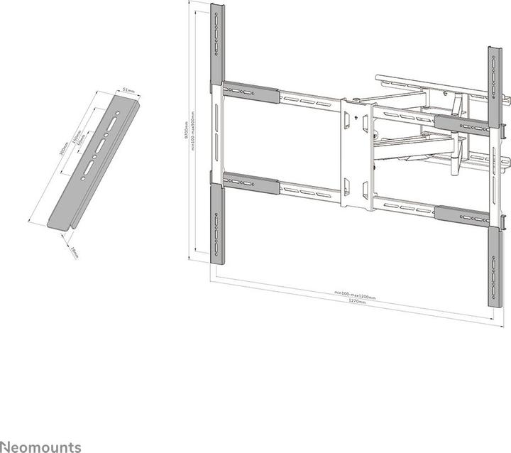 Produktbild Neomounts Select VESA extension kit for (Wand, 110")