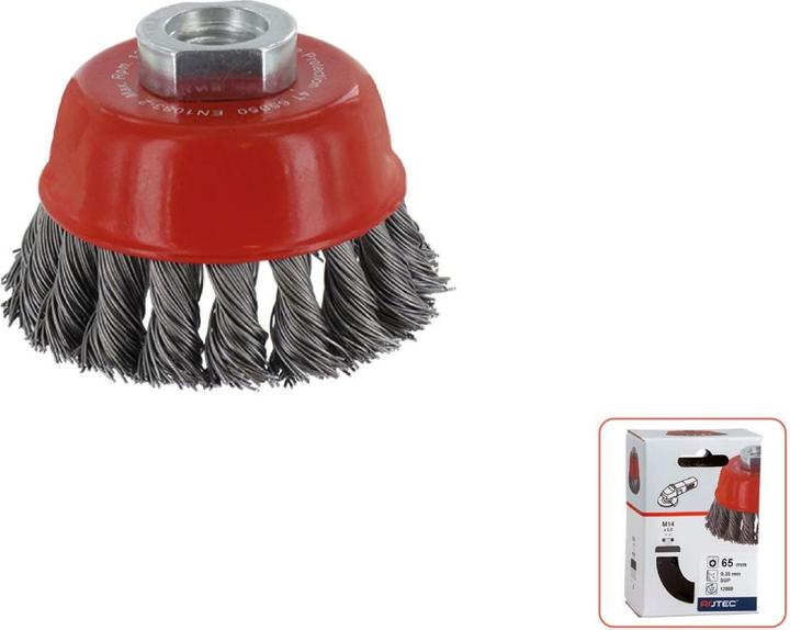 Image du produit Rotec 798.0010 Topfbürste M14 65 x 0,35 mm gedrehter Stahldraht