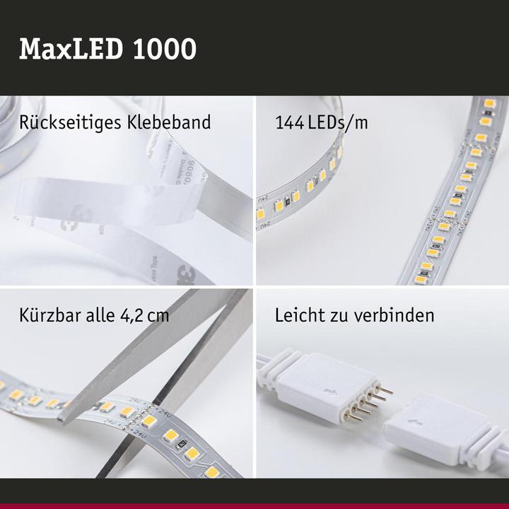 Image du produit Paulmann Kit MaxLED 1000 Stripe (Blanc chaud, 150 cm, Intérieur)