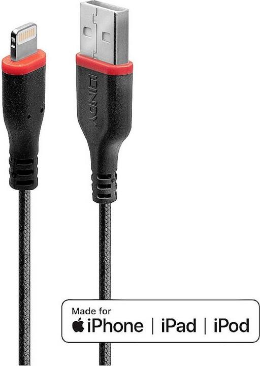 Actual product image Lindy Lightning charging cable (1 m, USB 2.0)