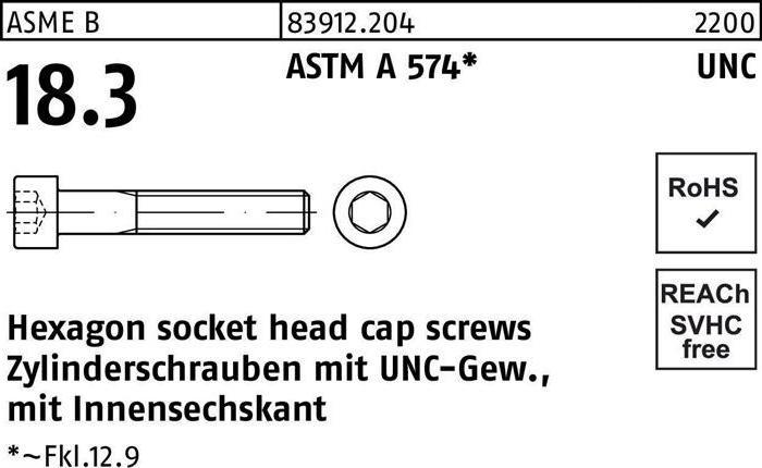 Image du produit R 83912 m.UNC-Gewinde/Innen-6-kant (25 Vis par pièce)