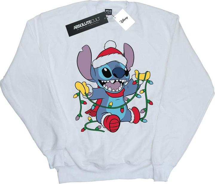 Disney Lilo And Stitch Christmas Lights Sweatshirt (L)