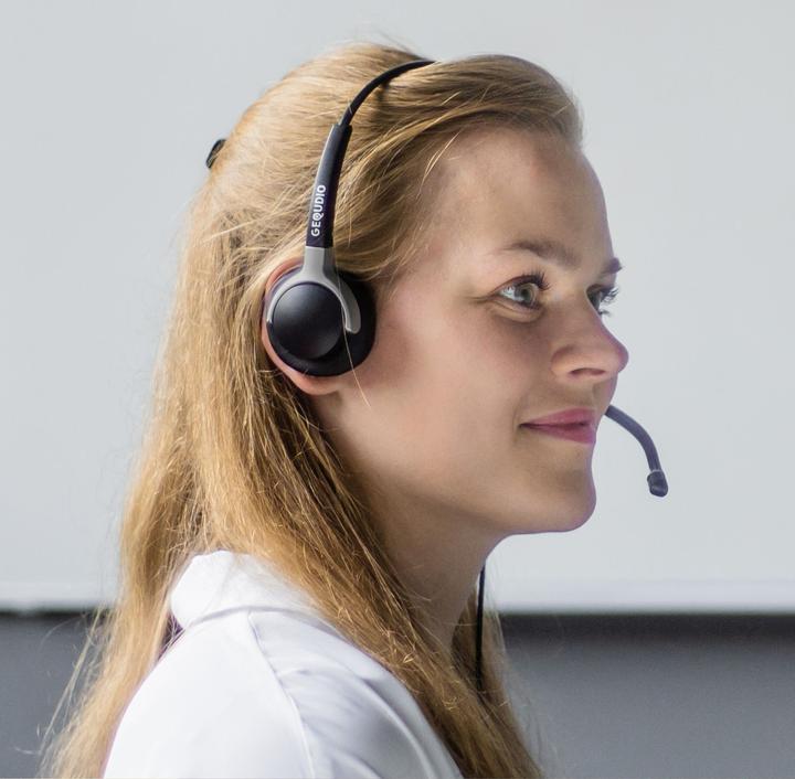Produktbild Gequdio Headset 2-Ohr mit 2,5mm Klinke kompatibel für Gigaset/Cisco-SPA/Panasonic (Kabelgebunden)