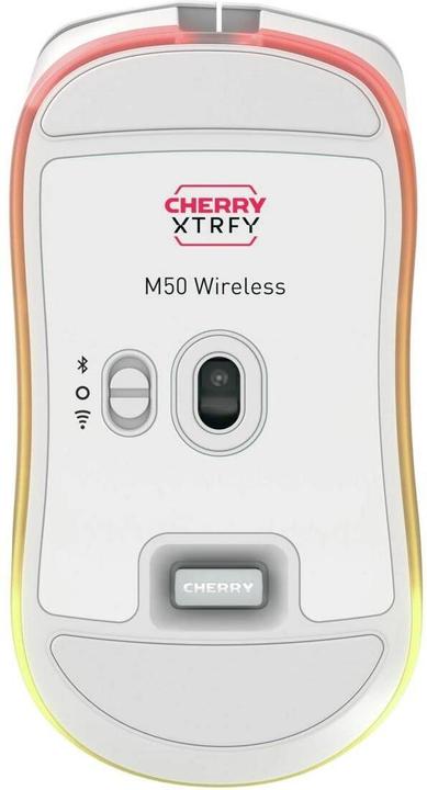 Actual product image CHERRY xtrfy M50 White Wireless Mouse (Wireless, Cable)