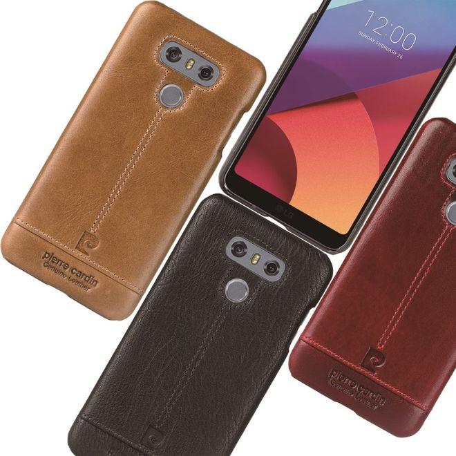 Actual product image Pierre Cardin Plastic cover with genuine leather cover (G6)