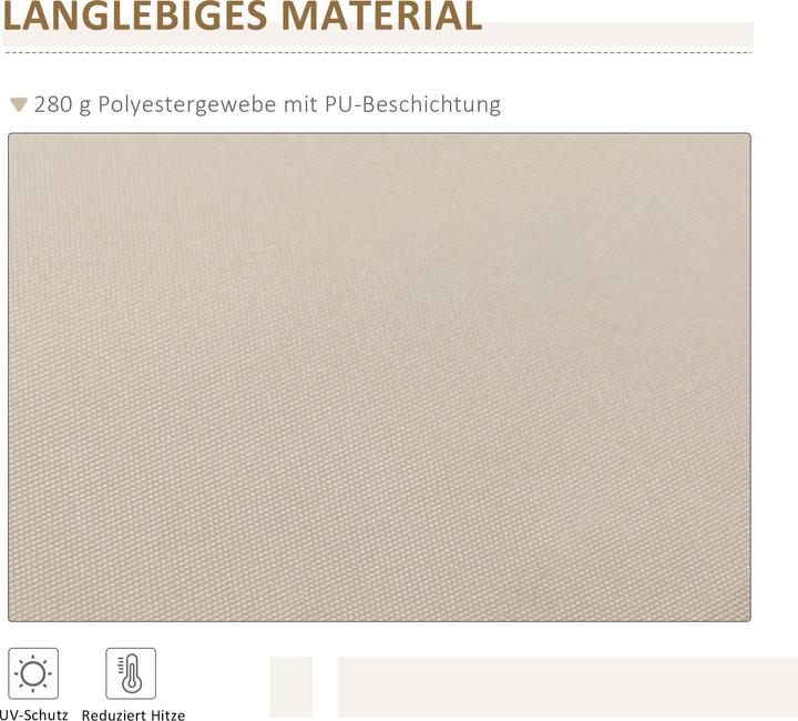 Produktbild Outsunny Gelenkmarkise mit Handkurbel (2.45 m)