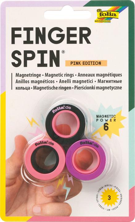 Produktbild Folia Magnetringe Finger Spin PINK EDITION (3 x)