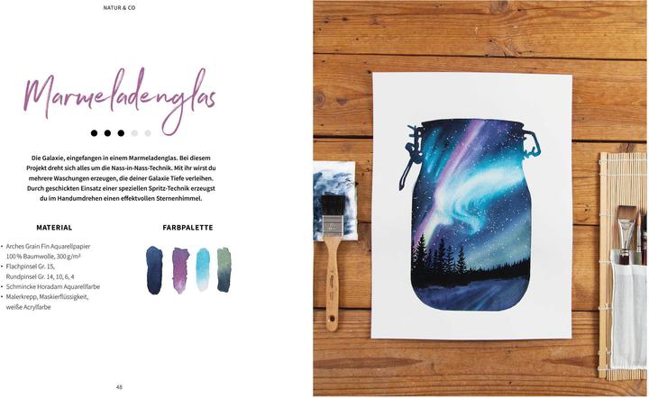 Produktbild Buch Aquarell Watercolor Silhouettes (Deutsch, Jessica Janik, 2022)