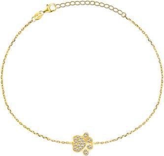 Brilio Silver - Playful gold-plated paw bracelet BRC29Y