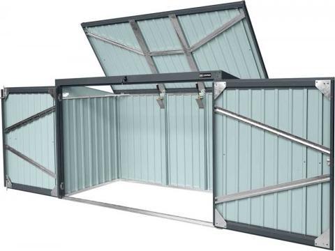 Produktbild Zipper - Metall Mülltonnen Box MTB3, 2120x1010x1340mm