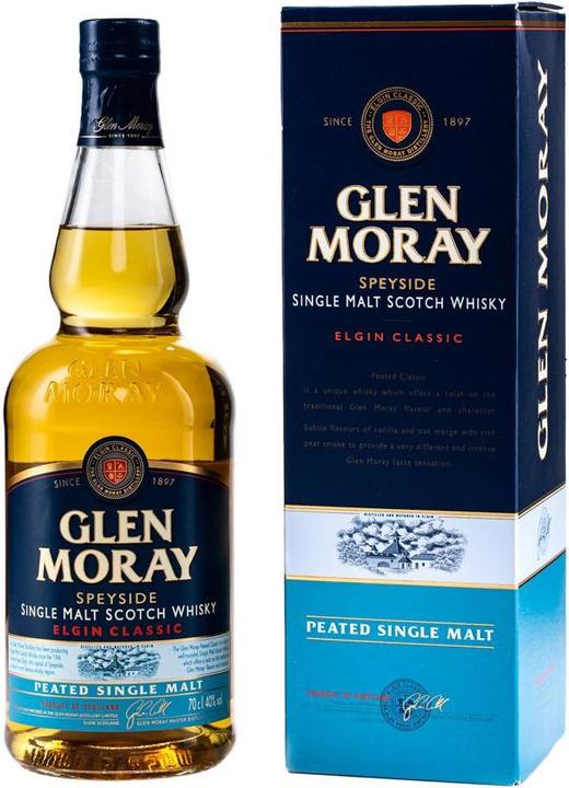 Actual product image Glen Moray Elgin Classic Small Batch Release Peated Single Malt Scotch Whisky with Case (Single Malt, Scotch whisky, 1 x 70 cl)