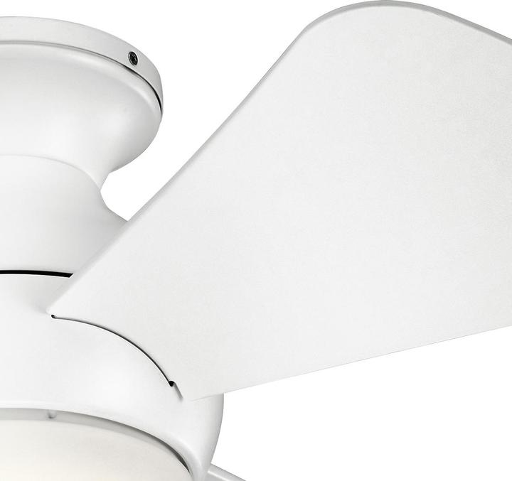 Produktbild Elstead Lighting Sola leiser Deckenventilator mit LED Licht Ø86cm + Fernbedienung Mattes weiss (38 dB)