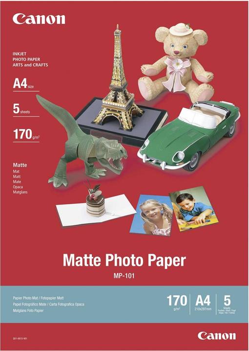 Canon MP-101, Matte Photo, 5 feuilles (170 g/m², A4, 5 x)