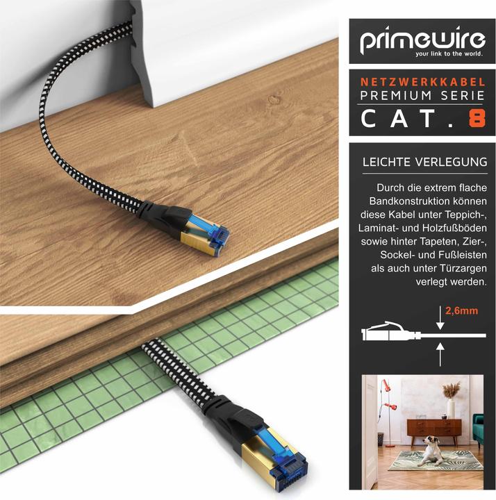Produktbild Primewire Netzwerkkabel (U/FTP, CAT8.1, 5 m)