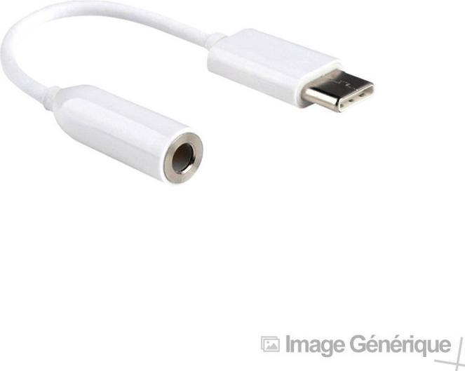 Produktbild No Name Adapter audio USB-C - jack 3,5mm biały/white bulk (USB Typ C)