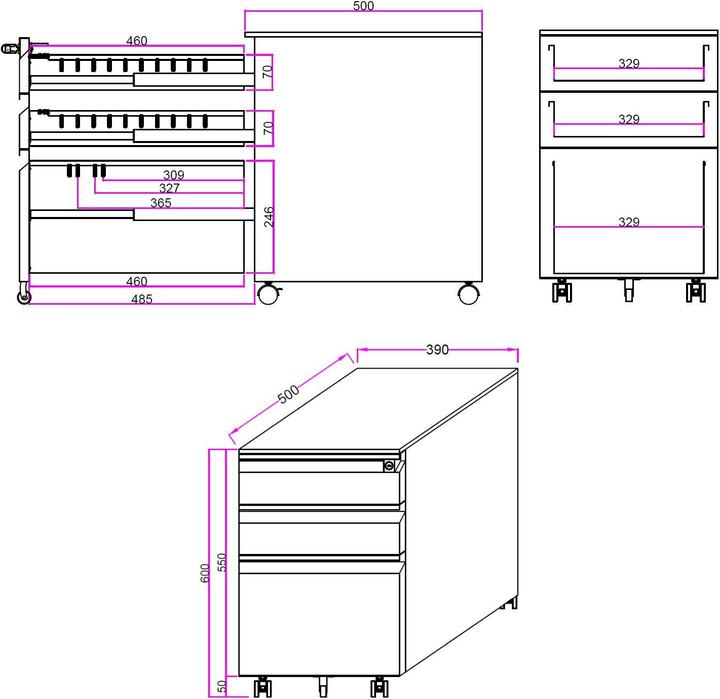 Produktbild Hjh Office Color Os (60.5 x 39 x 50 cm)
