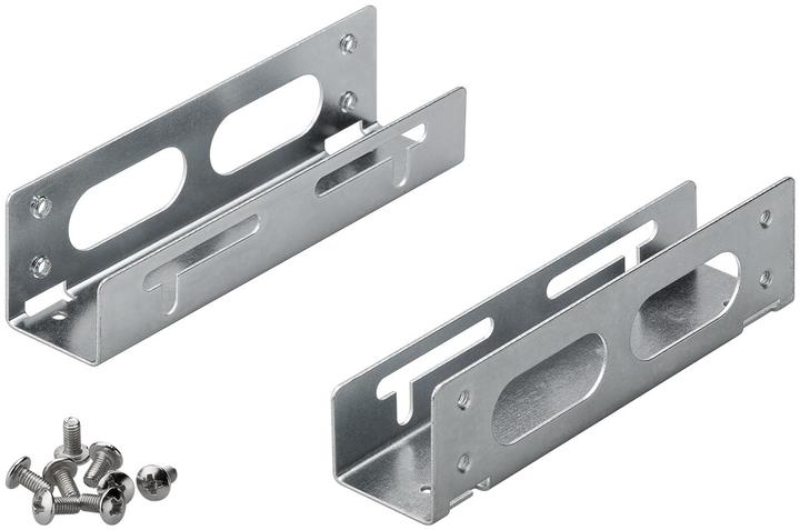 Produktbild Goobay Festplatten-Einbauwinkel 3.5" auf 13,30cm (5,25"), Grau-Silber