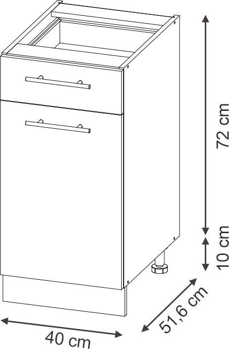 Actual product image Vicco Küchenschränke Fame-Line (40 x 51.5 x 81.5 cm)
