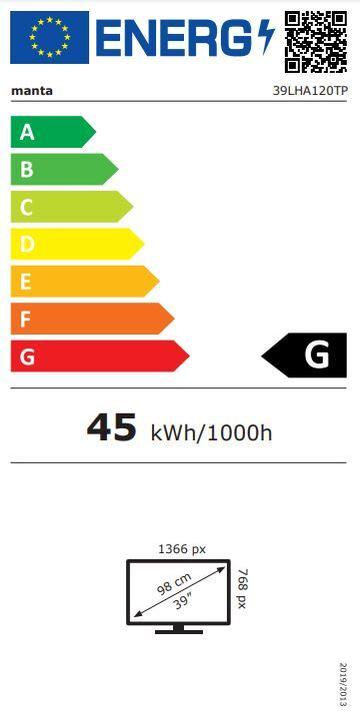 Energie-Label Manta 39LHA120TP (39", LED, HD ready)