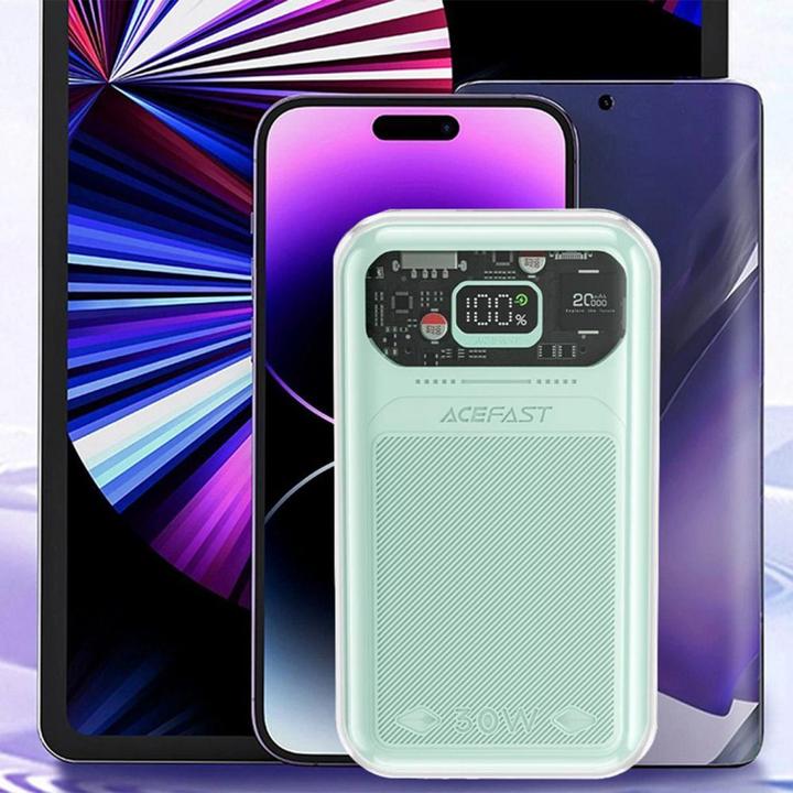 Immagine prodotto Acefast Powerbank M2 Sparkling Series, 20000mAh, 30W (grigio) (20000 mAh, 30 W, 77 Wh)