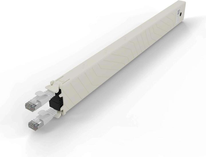 Produktbild PATCHBOX one / Cassette / 8RU / Cat 6A, STP, 0.8 m, Weiss (STP, CAT6a, 0.80 m)