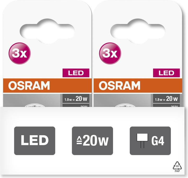 Produktbild Osram Led Base Pin G4 (G4, 1.80 W, 200 lm, 3 x, F)