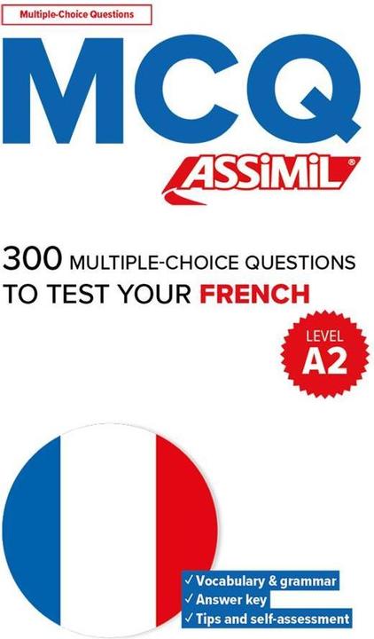 Actual product image 300 questions à choix multiples pour tester votre français, niveau A2 : MCQ (French, Bulger Anthony, 2021)