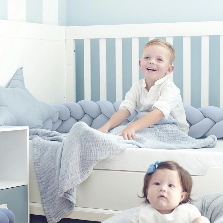 Image du produit nordic coast company Serpent de lit tressé Bleu clair OE