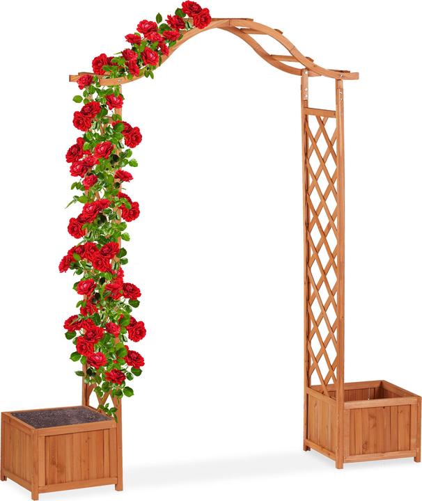Image du produit Relaxdays Pergola de jardin bac à fleurs treillis (60 cm, 181 cm)