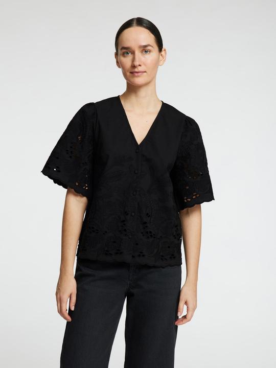 Produktbild Selected Femme Slfdahlia Ss Broderi Shirt Noos (40)