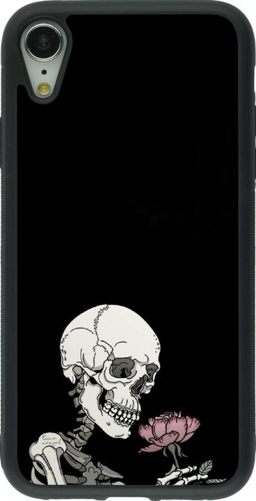 Produktbild PhoneLook Hülle Silikon schwarz Halloween 2023 rose and skeleton (Apple iPhone XR)