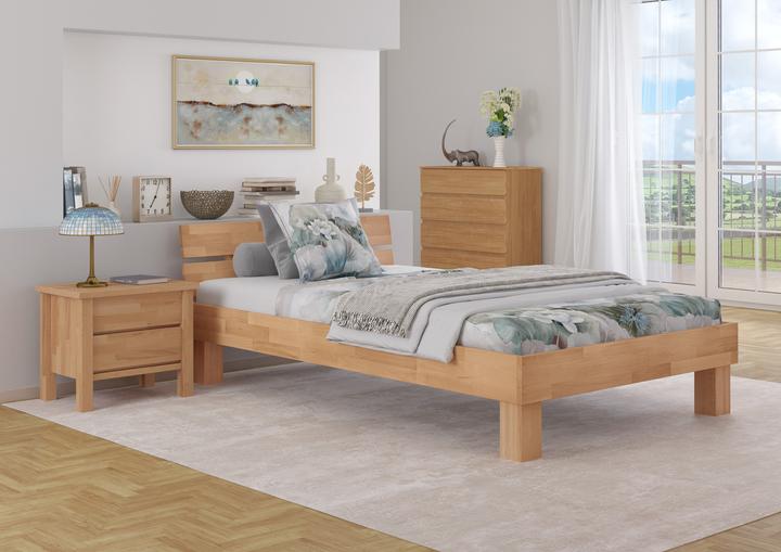 Produktbild Erst-Holz Einzelbett Buche-Bettgestell natur massiv 120x200 Futonbett Bettrahmen ohne Zubehör 60.80-12 oR (120 x 200 cm)