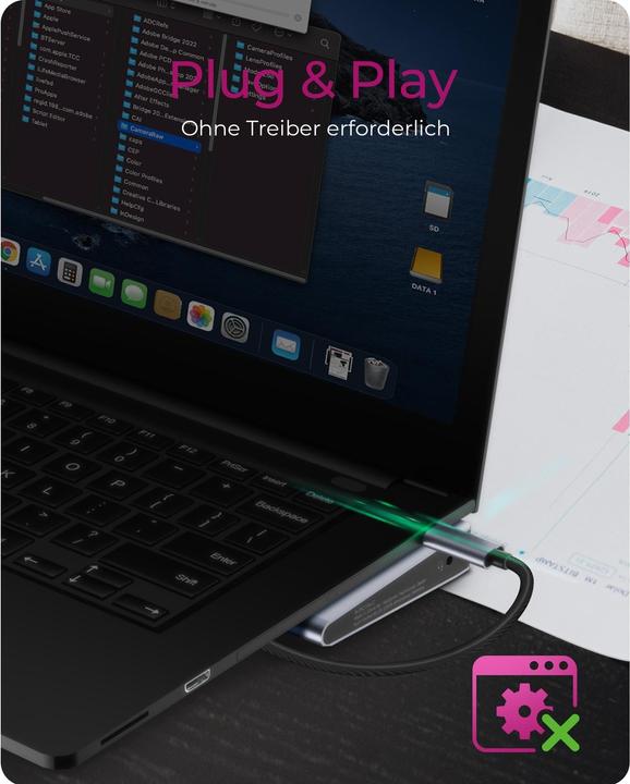 Produktbild Icy Box IB-DK2106a-CPD (USB-C, 7 Ports)