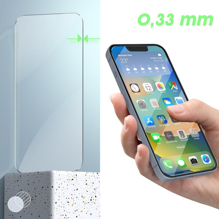 Immagine prodotto Avizar Pellicola di protezione del display in vetro di durezza 9H (1 Pezzo/i, Apple iPhone 14)