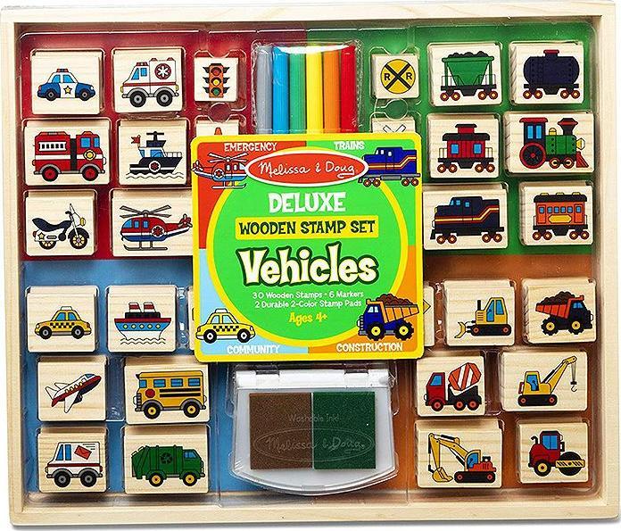 Produktbild Melissa & Doug Holzstempel-Set Fahrzeuge