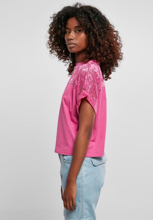 Actual product image Urban Classics Ladies Short Oversized Lace Tee - 12492 (4XL)