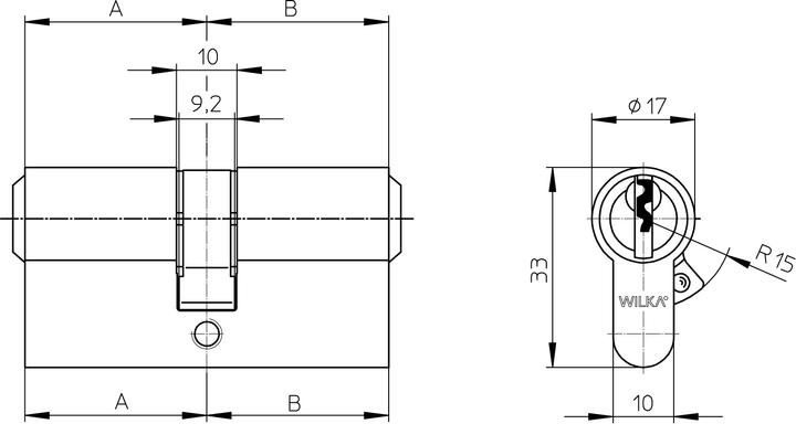 Produktbild Wilka Profilzylinder 1463 Mmv N+G, 50-80 mm (Profilzylinder)
