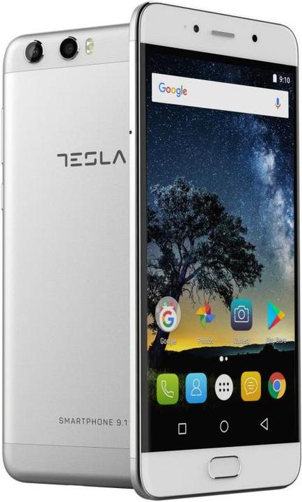 Actual product image Tesla Comtrade Smartphone 9.1 (64 GB, Silver, 5.50", Hybrid Dual SIM, 13 Mpx, 4G)