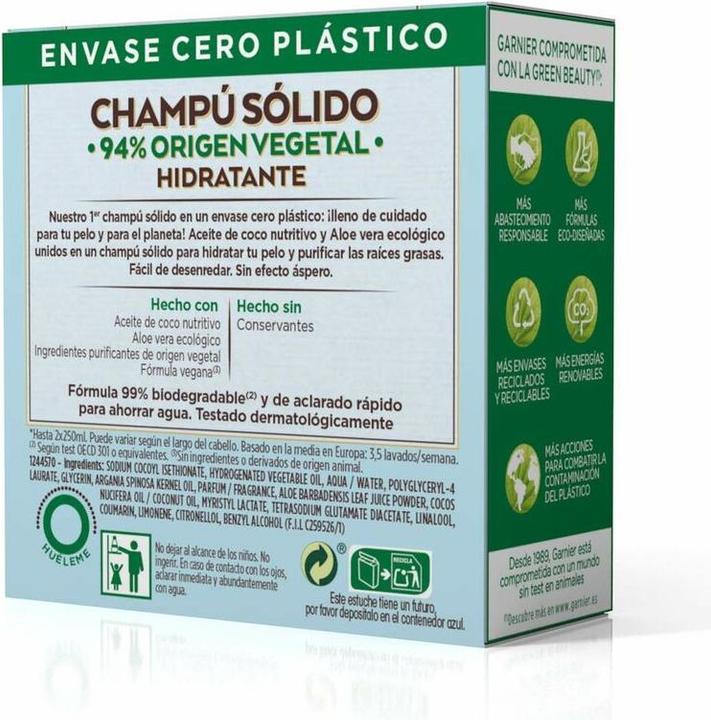 Energy Label Garnier Original Remedies Champu Solido Cabello Normal 60g (Solid shampoo)