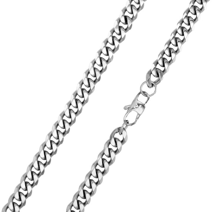 K12 - Silver Cuban Chain - 8 mm (ohne Messing, Chirurgenstahl 316L)