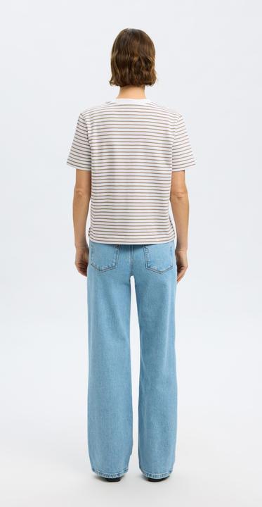Actual product image Selected Femme Slfessential Ss Striped Boxy Tee Noos (L)