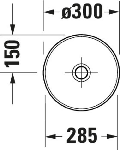 Actual product image Duravit Sivida countertop washbasin, round, 300x300mm, without tap hole, without overflow (300 mm, 300 mm)