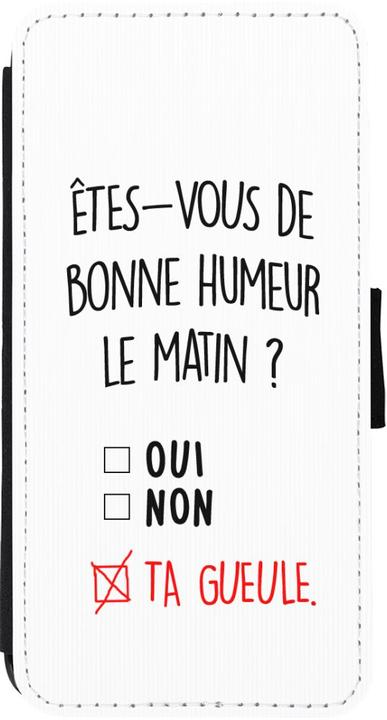 Image du produit PhoneLook Coque Wallet noir Bonne humeur matin (Apple iPhone 12)