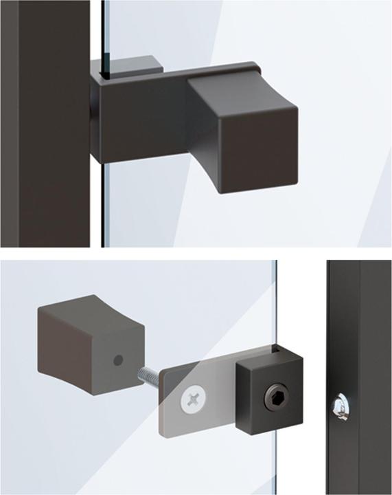 Productafbeelding Hettich Glazen deur adapter Cadro voor knoppen (2 Pcs.)