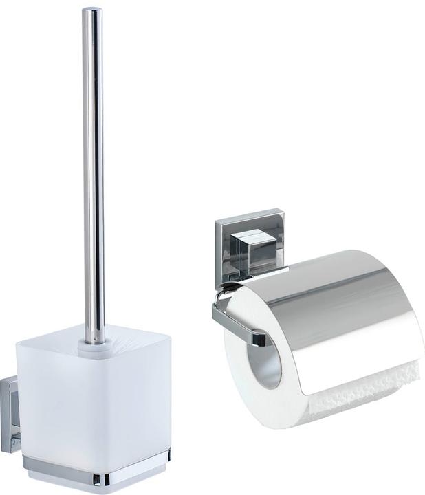 Produktbild Wenko WC-Garnitur Quadro silber Metall
