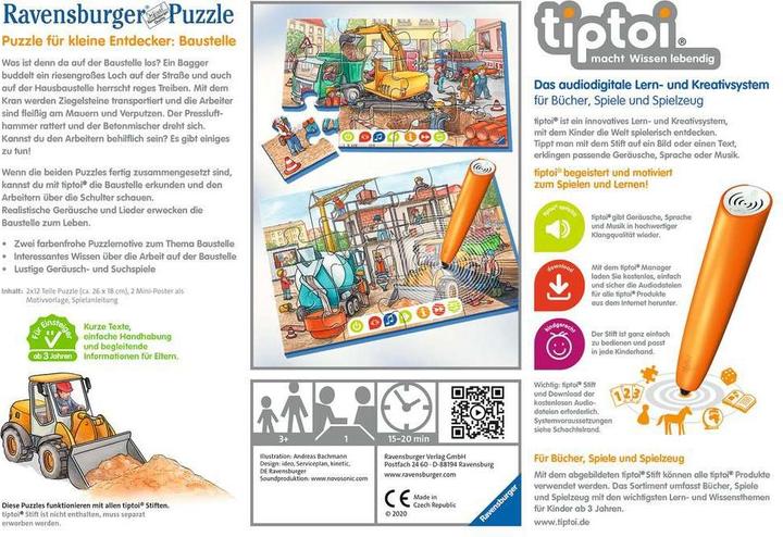 Image du produit tiptoi Puzzle pour les petits explorateurs : le chantier de construction (12 pièces)