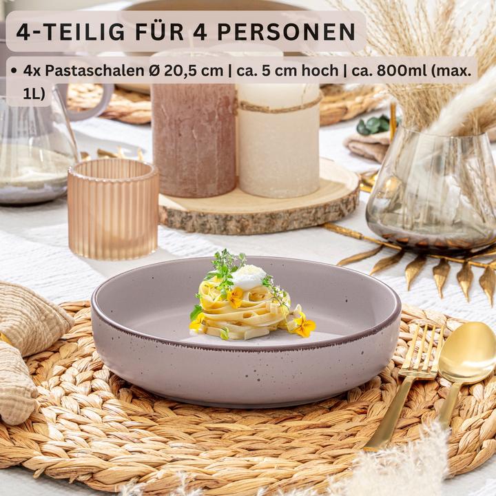 Produktbild Sänger Pastaschalen Set Bombay Basalt (4 x, 20.50 cm)