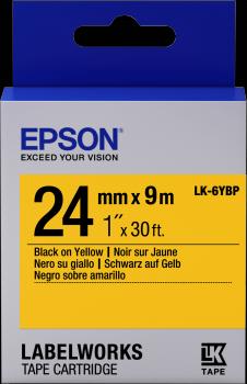 Energie-Label Epson Klebeband, 24 mm (C53S656005) (2.40 cm, Schwarz, Gelb)